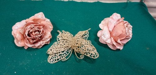 kunst vlinder en rozen, Ophalen of Verzenden, 'T Olde Gre-j, Info@toldegrej.nl, Endepoelstraat 20f Didam