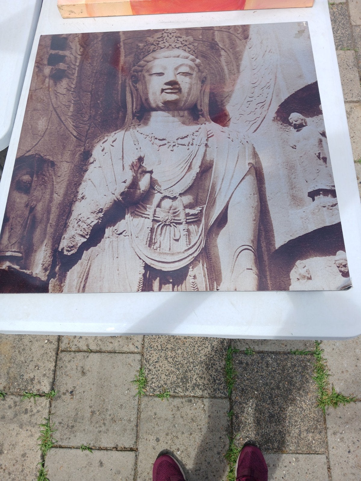 Boeddha wanddecoratie - Steenreliëf print, Ophalen