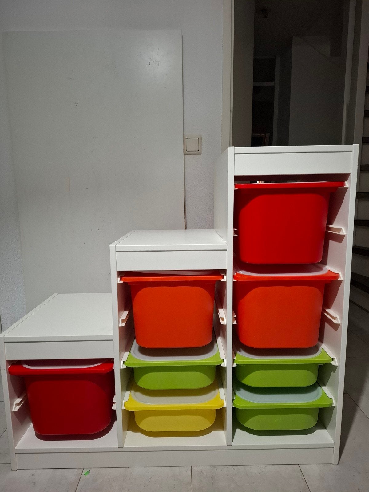 Ikea Trofast Wit opberg trap met bakken (99x44x94)  price 45, Kinderen en Baby's, Kinderkamer | Commodes en Kasten, Gebruikt, Ophalen of Verzenden