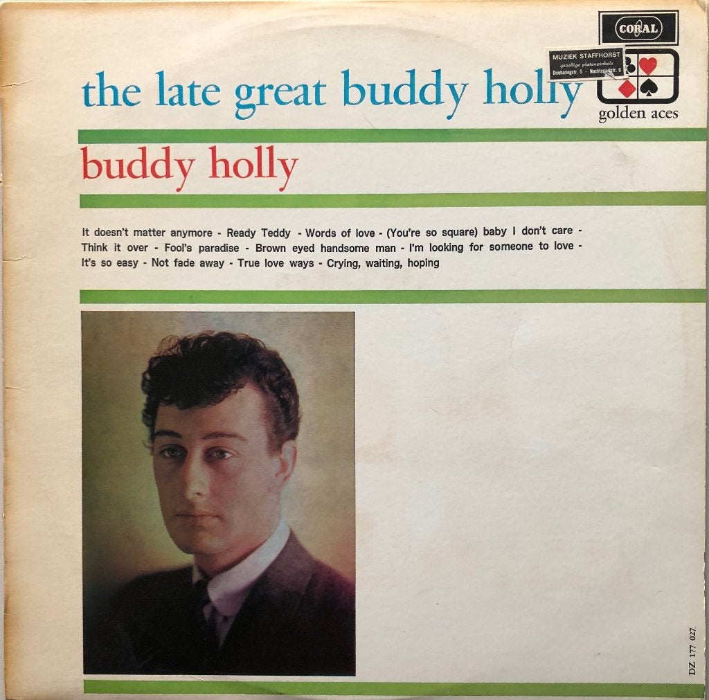 BUDDY HOLLY LP: THE LATE GREAT BUDDY HOLLY, Cd's en Dvd's, Vinyl | Pop, Gebruikt, 12 inch, Ophalen of Verzenden