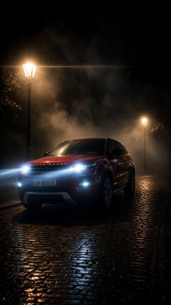Land Rover Range Rover Evoque SI4 4WD AUT 2012 Rood, Auto's, Automaat, 1800 kg, 4 cilinders, Sound system
