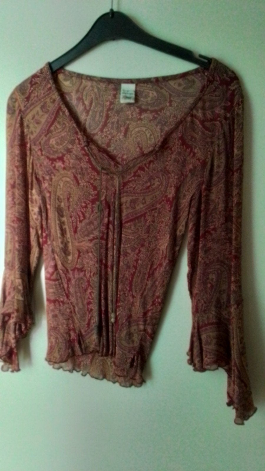 Elegante blouse met paisley print - Maat S, Ophalen of Verzenden, Zo goed als nieuw, Maat 36 (S), Rood