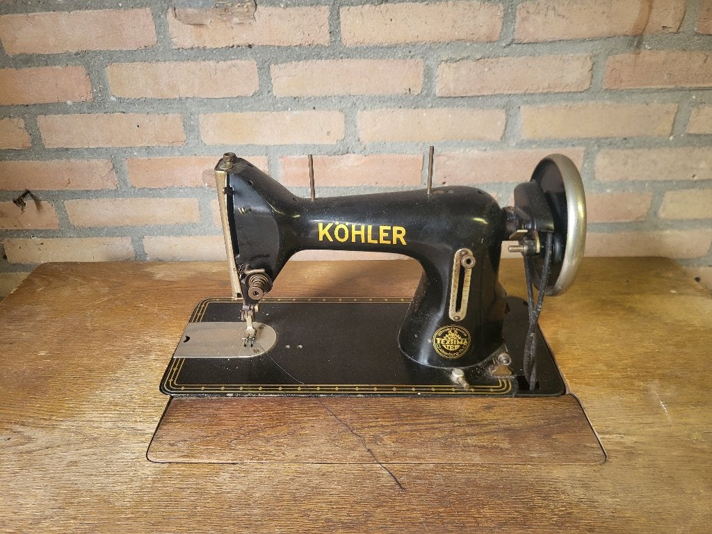 Köhler trapnaaimachine inklapbaar retro/vintage, Ophalen, Gebruikt, Naaimachine, Overige merken