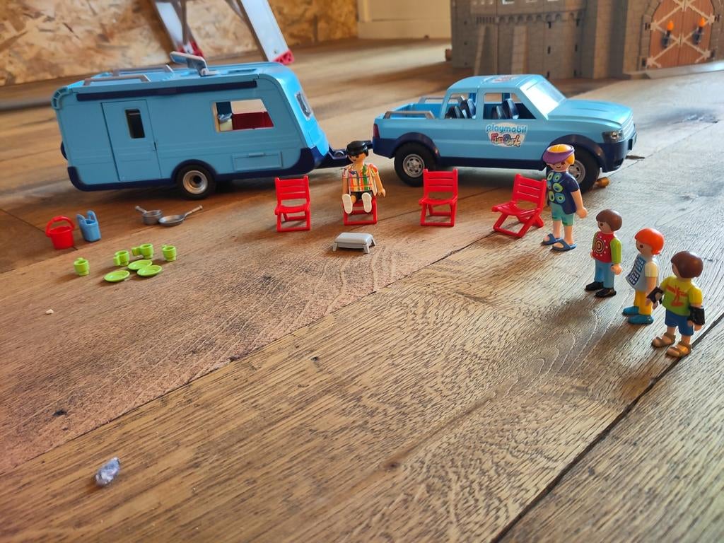 Playmobil Campeerset met auto en caravan, Kinderen en Baby's, Speelgoed | Playmobil, Ophalen of Verzenden