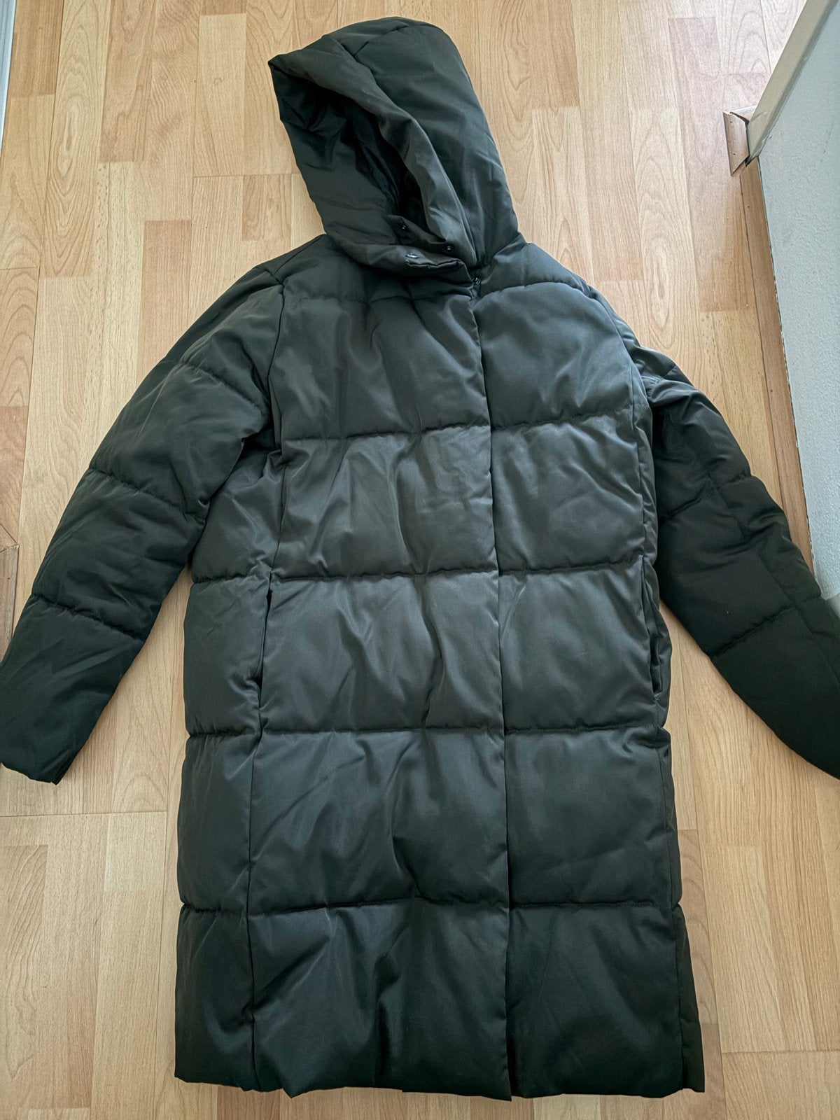 Vero Moda Lange Gewatteerde Jas met Capuchon - Maat M, Kleding | Dames, Ophalen of Verzenden, Zo goed als nieuw, Maat 38/40 (M)