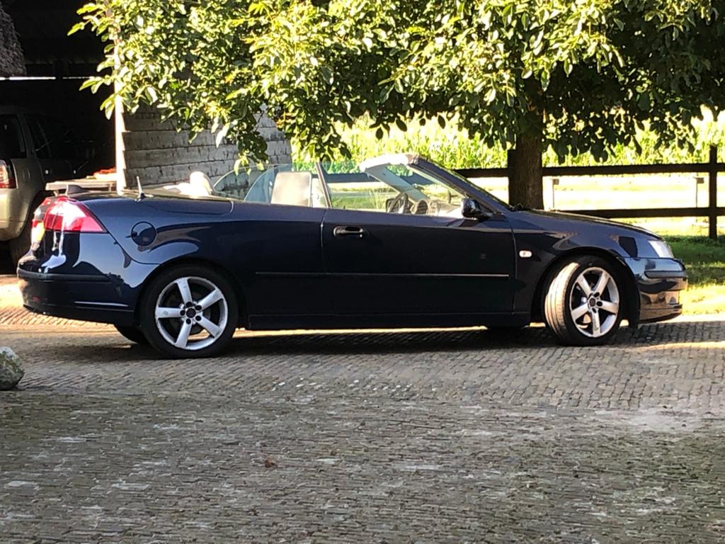 Saab 9-3 1.8 T Cabrio 2005 Blauw, Auto's, Saab, Voorwielaandrijving, 1998 cc, 4 cilinders, Cabriolet