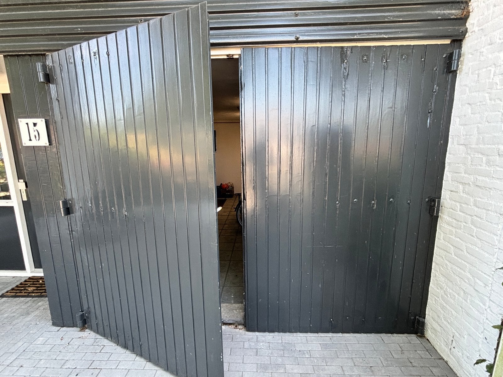 Houten Garagedeur - 225x143,5 cm, Doe-het-zelf en Verbouw, Deuren en Horren, Gebruikt, Garagedeur, 215 cm of meer, 120 cm of meer
