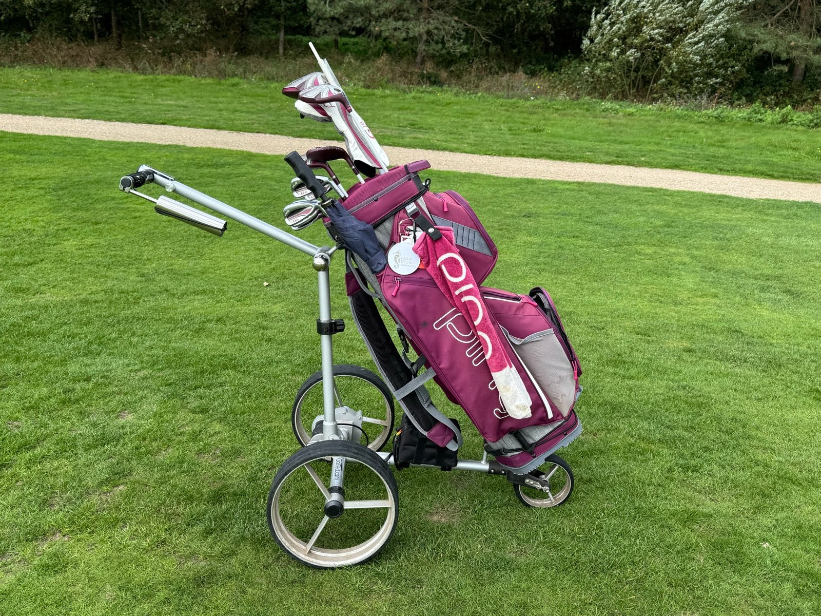 Golfled GT-AN Aluminium elektrische golftrolley, Ophalen, Gebruikt, Golfkar, Overige merken