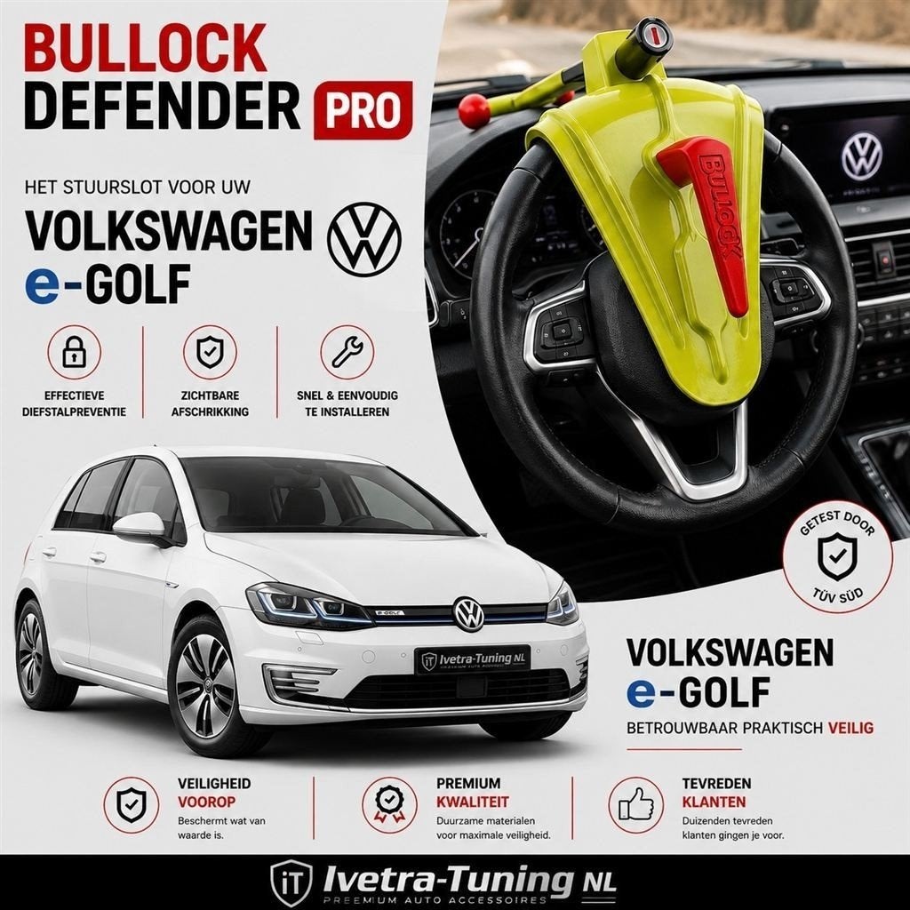 Stuurslot Volkswagen e-Golf | Beveiliging Volkswagen e-Golf, Info@ivetra-tuning.nl  |  www.ivetra-tuning.nl, Ophalen of Verzenden