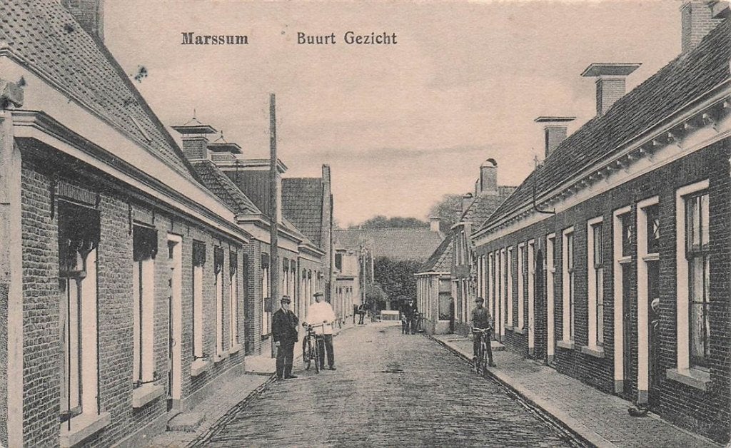 703-147-015 Marssum Buurt Gezicht, Ophalen of Verzenden, Voor 1920, Friesland