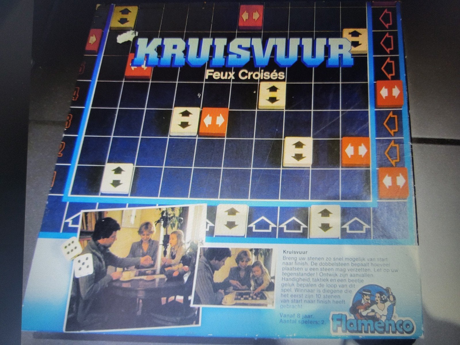 Kruisvuur bordspel - Strategisch en uitdagend, Drie of vier spelers, Ophalen of Verzenden, Gebruikt, Flamenco