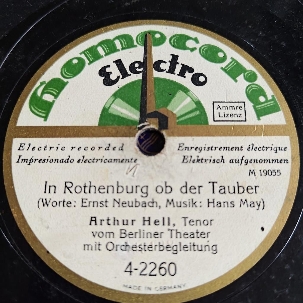 Homocord Electro 4-2260 Schellakplaat Arthur Hell, Cd's en Dvd's, Vinyl | Overige Vinyl, 10 inch, Ophalen of Verzenden