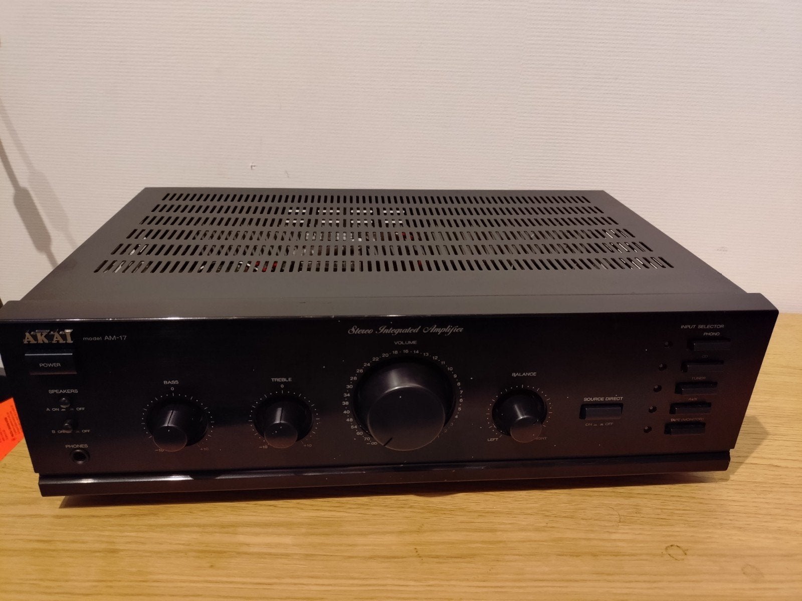 Akai AM–17 stereo versterker met Phono!, Ophalen, Minder dan 60 watt, Overige merken