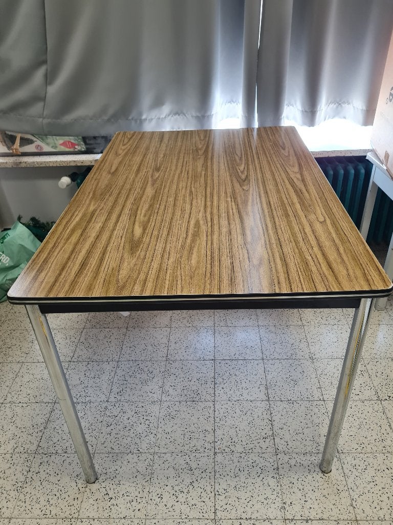 vintage formica tafel 120 X 80 cm h.75 cm, Verzamelen, Retro, Ophalen, Huis en Inrichting