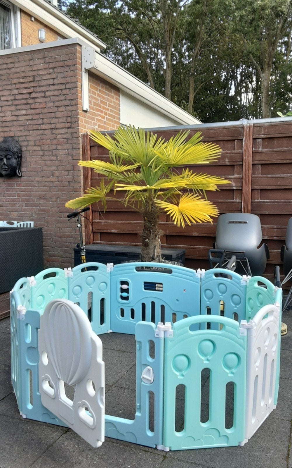 Playpen grondbox baby of puppy's box bench kennel, Ophalen, Zo goed als nieuw