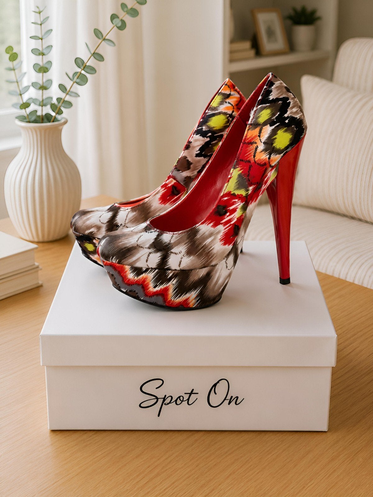 Spot On Multicolor Pumps – Maat 38 – Hoge Hakken met Plateau, Pumps, Overige kleuren, Nieuw, Ophalen of Verzenden