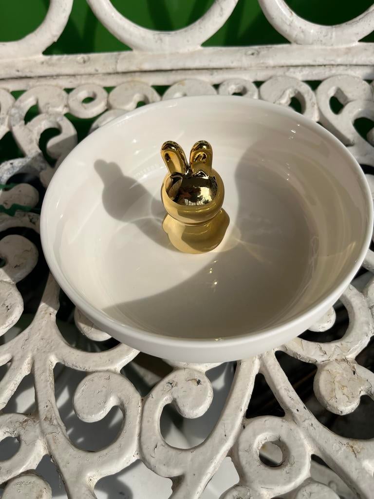 Hollandsche Waaren porseleinen schaaltje met gouden Nijntje, Diversen, Pasen, Ophalen of Verzenden, Nieuw