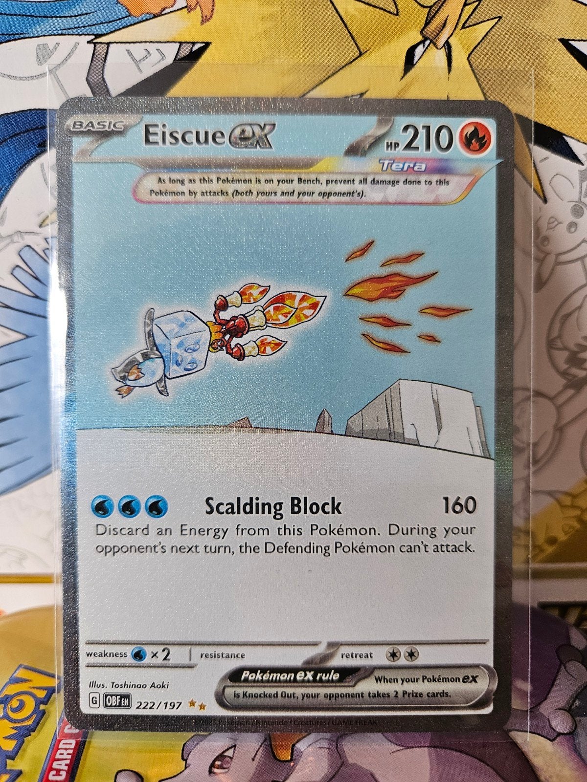 Eiscue EX 222/197 Obsidian Flames Full Art Pokemon Card New, Verzenden, Nieuw, Losse kaart, Foil