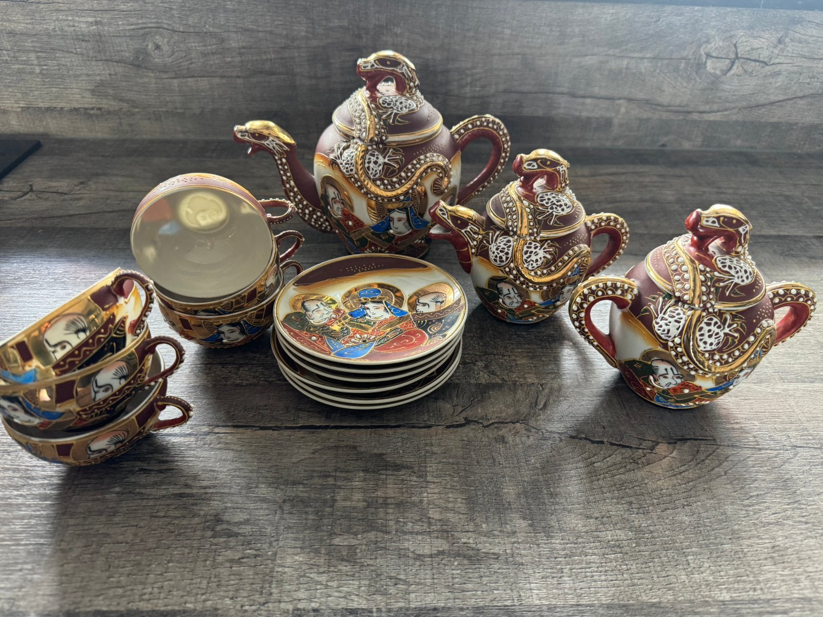 Vintage Japanse Dragonware / Geisha Lithophane  Tea Set, Ophalen of Verzenden