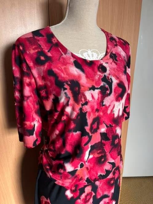 Gerry Weber blauw/roze jurk maat 44[v], Overige kleuren, Maat 42/44 (L), Ophalen of Verzenden, Zo goed als nieuw