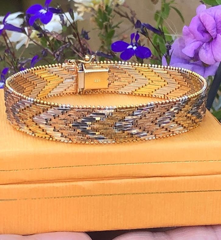 Armband Uniek Juwelier Italiaans  Zilver Goud, Ophalen of Verzenden, Zo goed als nieuw, Goud, Zilver