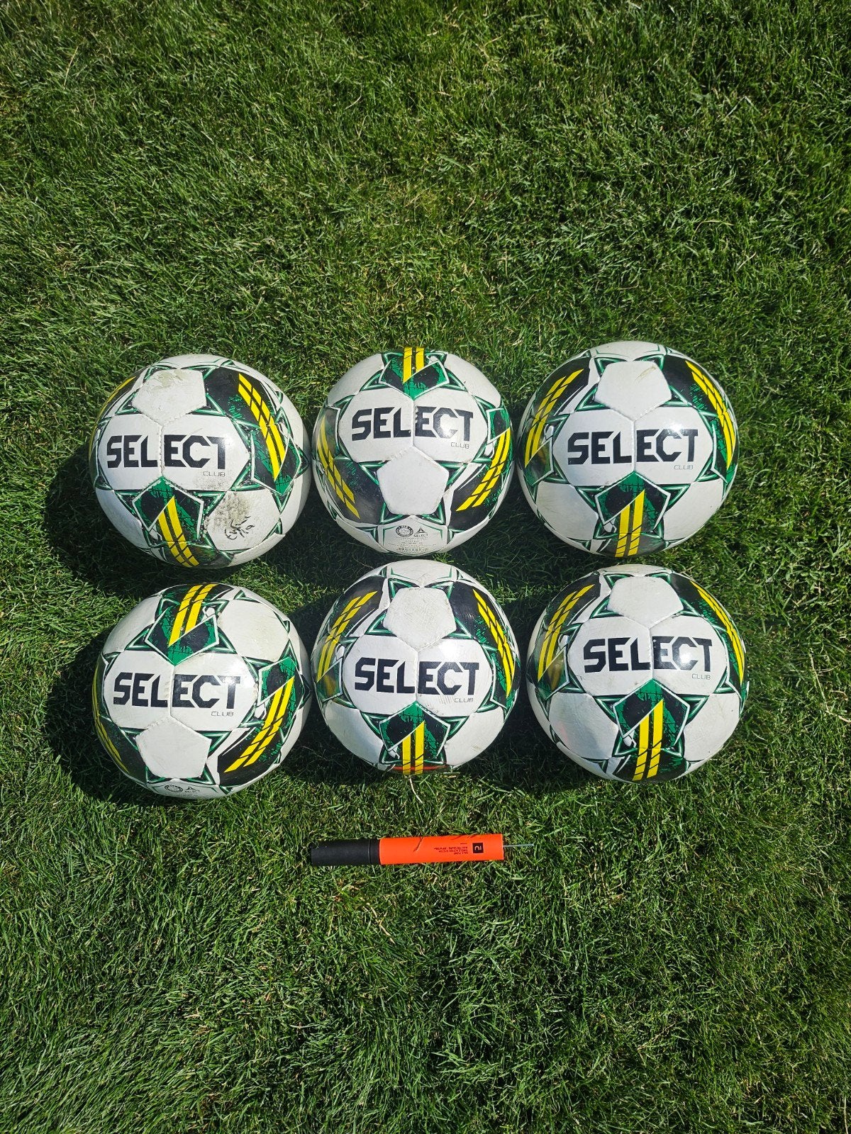6x zgan select voetballen, Sport en Fitness, Maat XL, Ophalen, Zo goed als nieuw, Bal