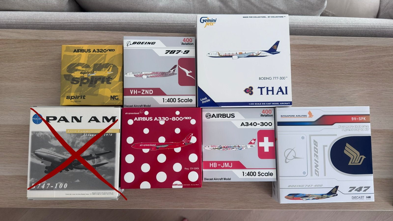 6 zeldzame 1:400 modellen van NG/JC/AV400 en Gemini, Ophalen of Verzenden, Zo goed als nieuw, Schaalmodel