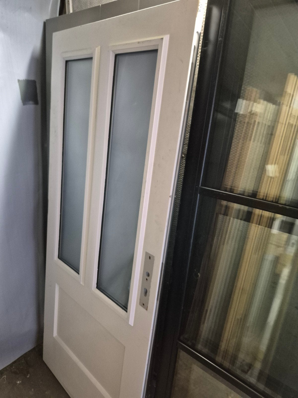 88x201,5cm voordeur L binnen thermopane mat glas JH23, Doe-het-zelf en Verbouw, Ophalen, 80 tot 100 cm, ., Skantrae
