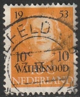 Nederland 1953 601 Watersnood, Gest Belfeld, Ophalen of Verzenden, Na 1940, Gestempeld
