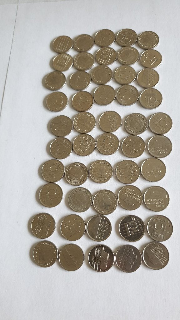 1020 dubbeltjes 50 stuks div jaartallen, Verzenden, Koningin Wilhelmina, 10 cent