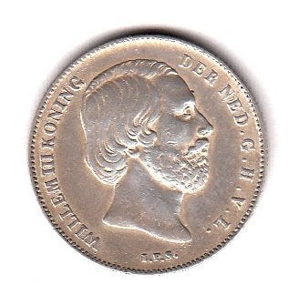 Willem III - 50 cent, laatste 1/2 gulden 1868 - Sch.633, Verzenden, Koning Willem III, ½ gulden, Zilver