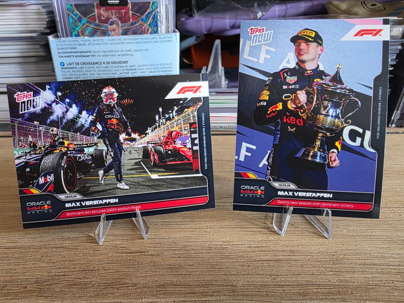 Max Verstappen Topps Now F1 Kaarten 2024, Ophalen of Verzenden, Zo goed als nieuw, Overige sporten, Spelerskaart