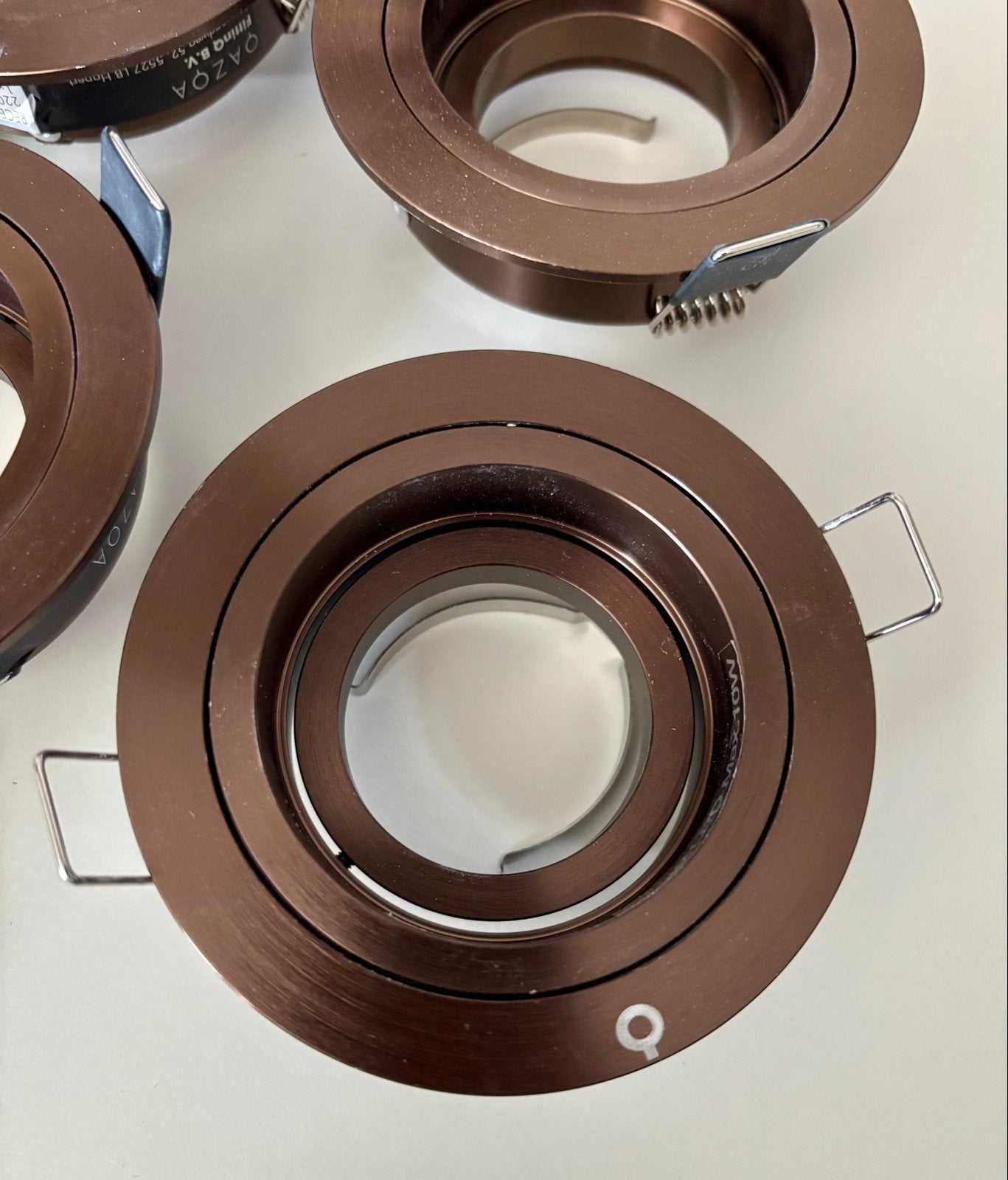 Dark Bronze Round inbouwspot GU10 5 stuks, Huis en Inrichting, Lampen | Losse lampen, GU10, Overige typen, Nieuw, Ophalen of Verzenden