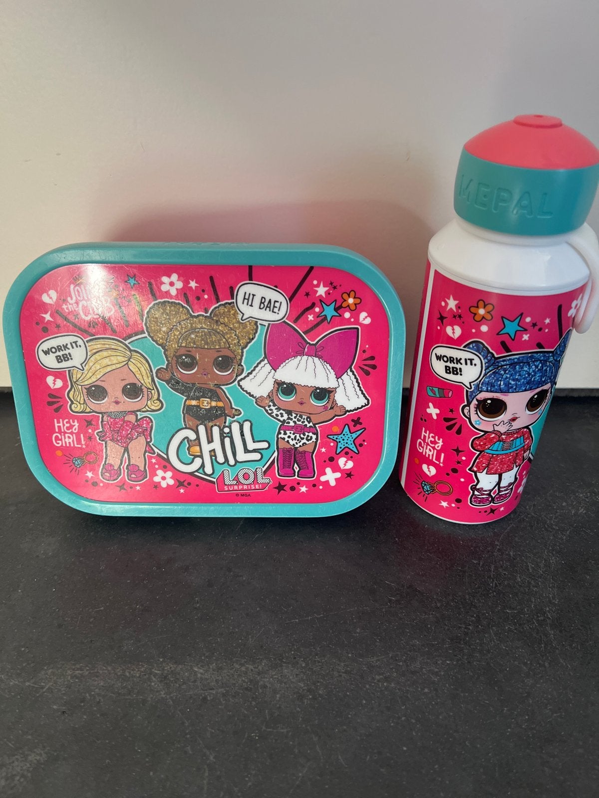 Mepal lunchbox en drinkfles LOL Surprise, Ophalen of Verzenden, Gebruikt
