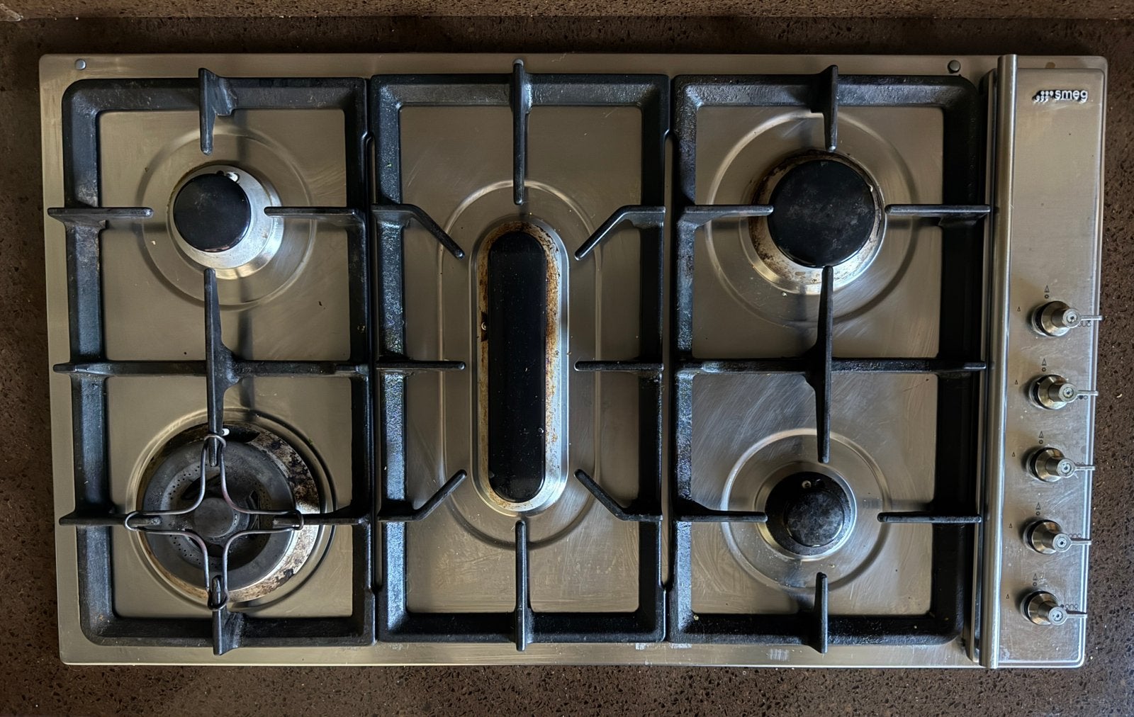 Smeg inbouw gaskookplaat, Ophalen, Gebruikt, Inbouw, Gas