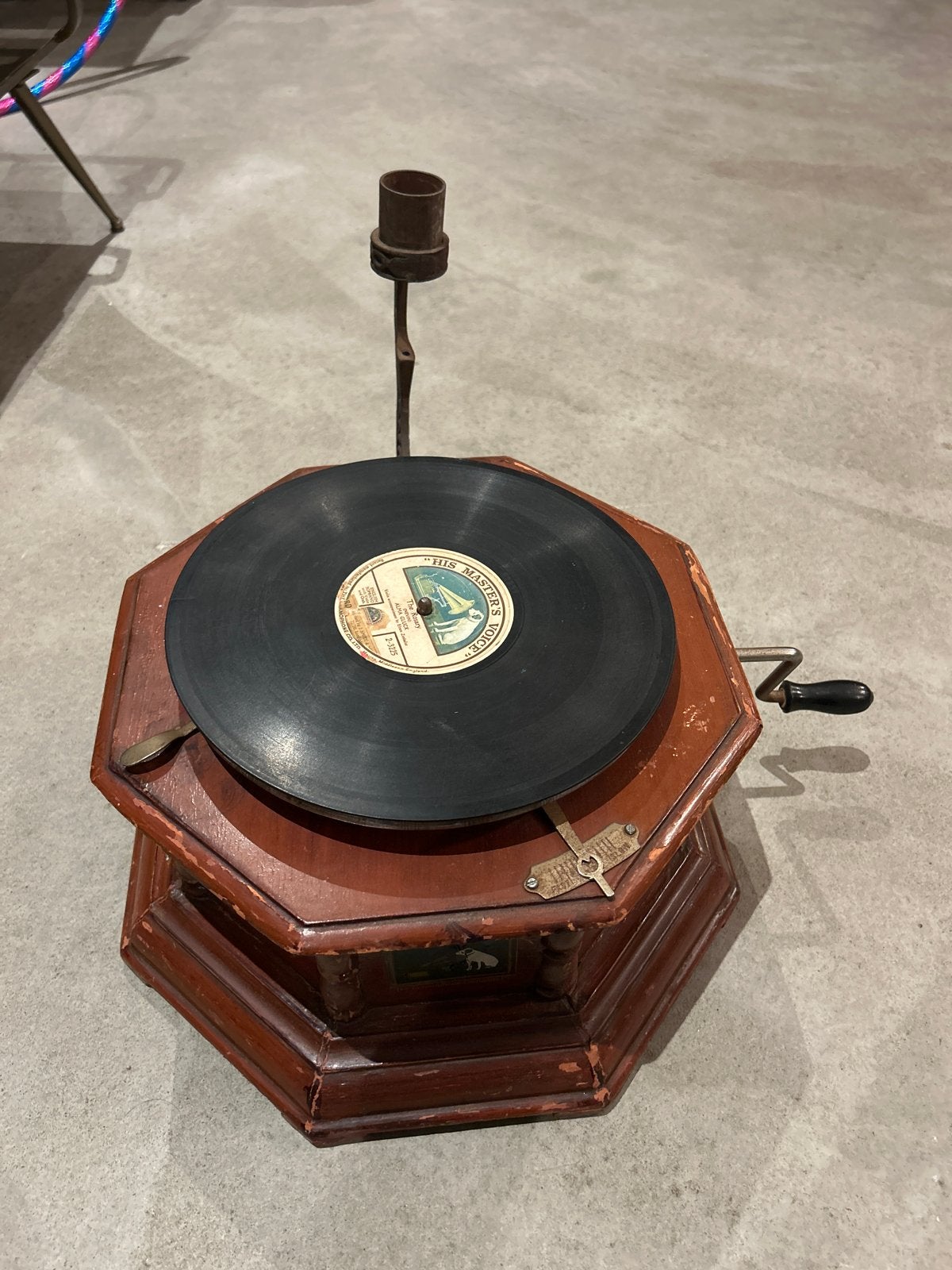 Reproductie van een "His Master's Voice" (HMV) grammofoon, Ophalen of Verzenden, Gebruikt, Platenspeler, Overige merken