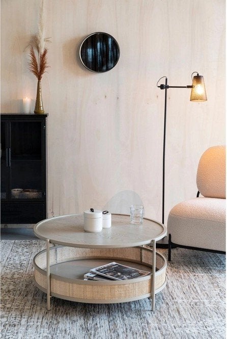 FonQ Wave Salontafel - Showmodel Zo Goed Als Nieuw, Japandi, Scandinavisch, Modern, 50 tot 100 cm, 50 tot 75 cm, Rond