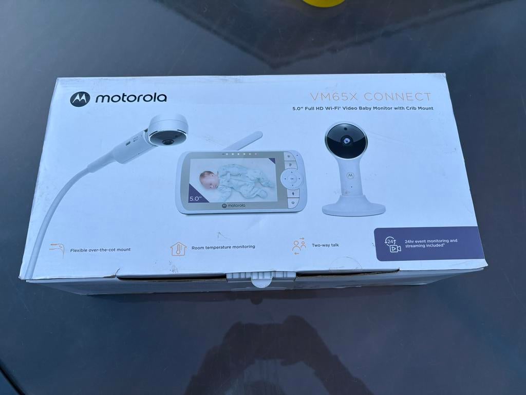 Motorola babyfoon vm65x connect, Kinderen en Baby's, Babyfoons, Gebruikt, Ophalen of Verzenden, 250 meter of meer, Nb