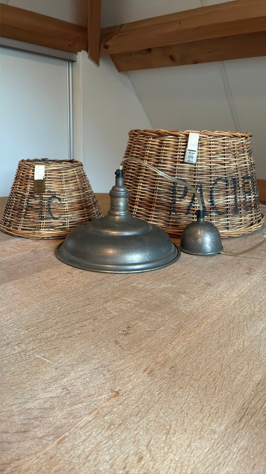 Twee kappen en een hanglamp riviera maison, Ophalen, Gebruikt
