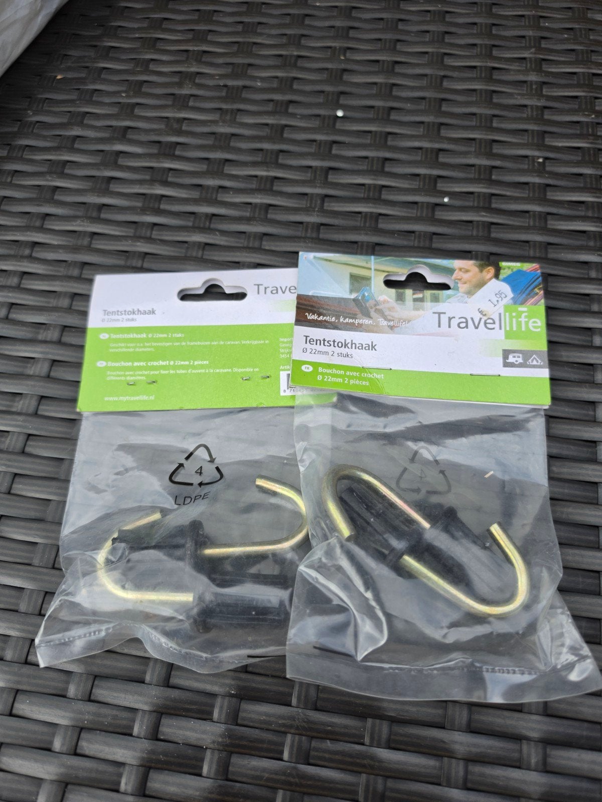 Travellife Tentstokhaak Ø 22mm (2 stuks), Ophalen of Verzenden