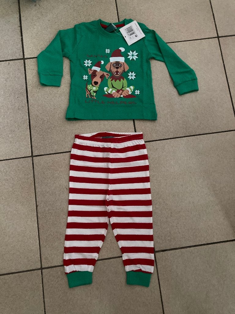 Nieuwe pyjama Santa's Little helpers - maat 74 - 80, Ophalen of Verzenden, Nieuw, Jongetje of Meisje, Nacht- of Onderkleding