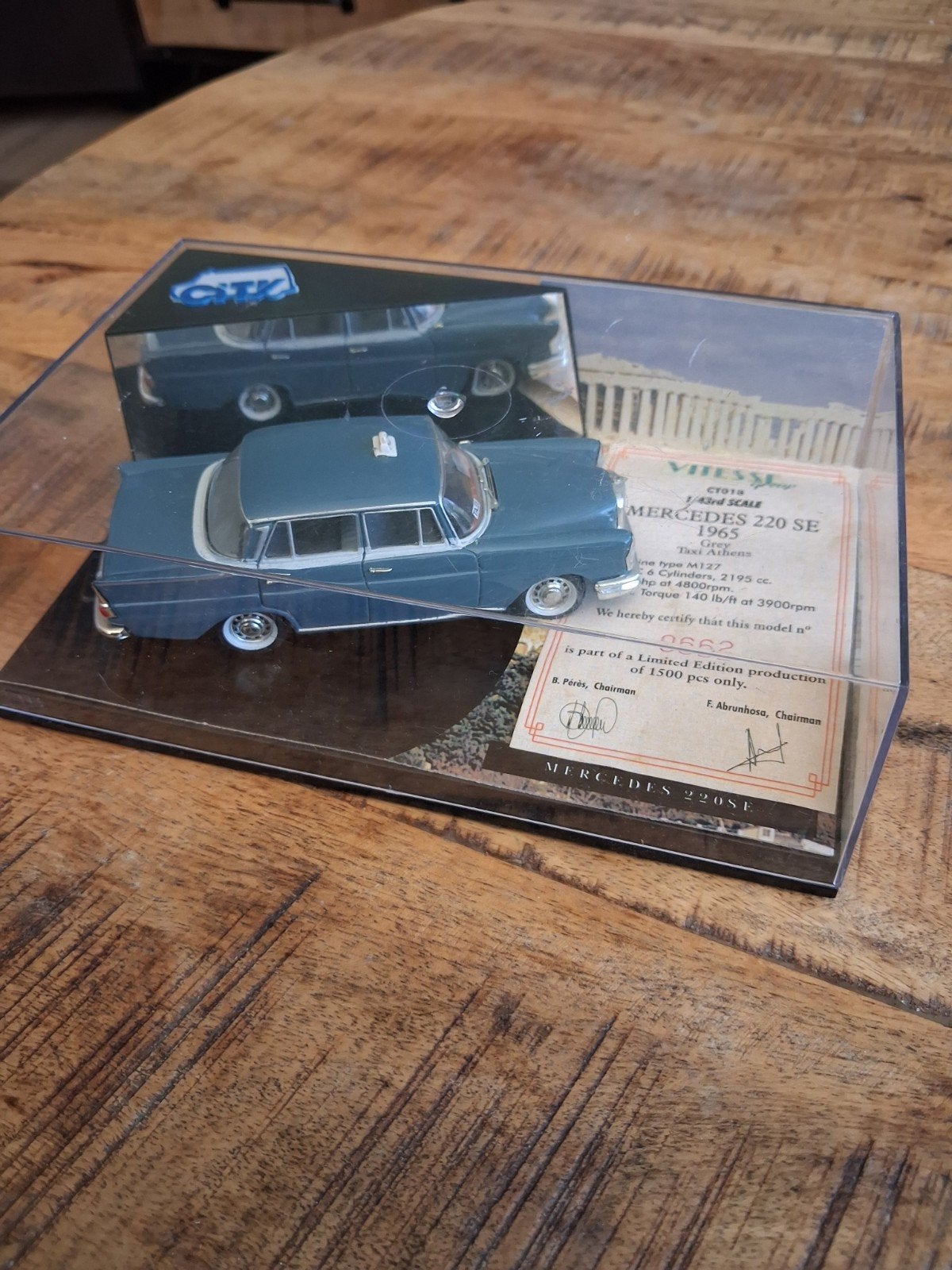 Vitesse Mercedes 220 SE Taxi Athene 1965 1/43 Schaalmodel, Ophalen of Verzenden, Zo goed als nieuw, Auto, Overige merken