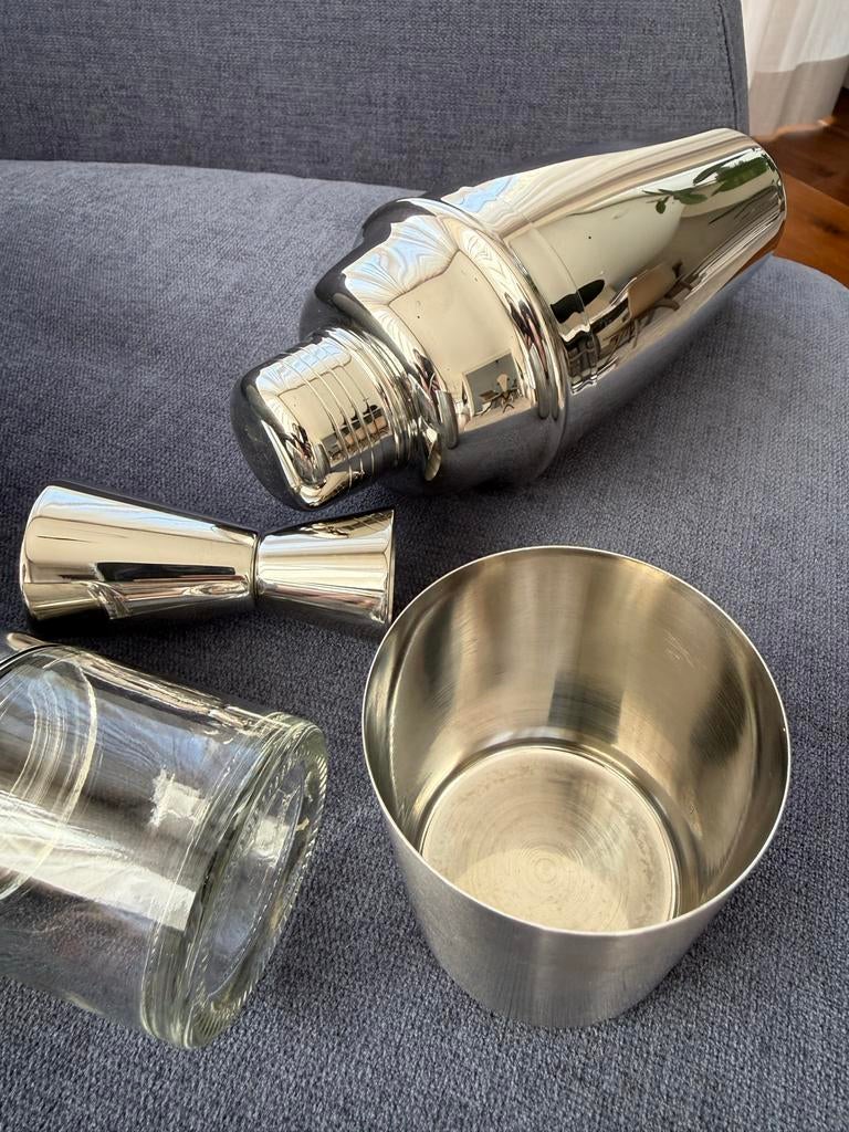 RVS cocktail shaker set, Ophalen of Verzenden, Zo goed als nieuw, Wandklok