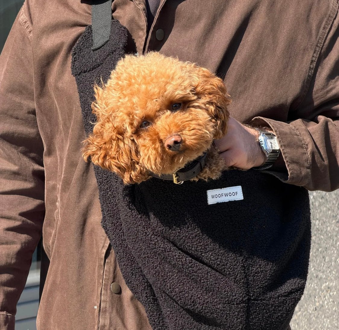 Woof woof draagzak, Ophalen of Verzenden, Zo goed als nieuw