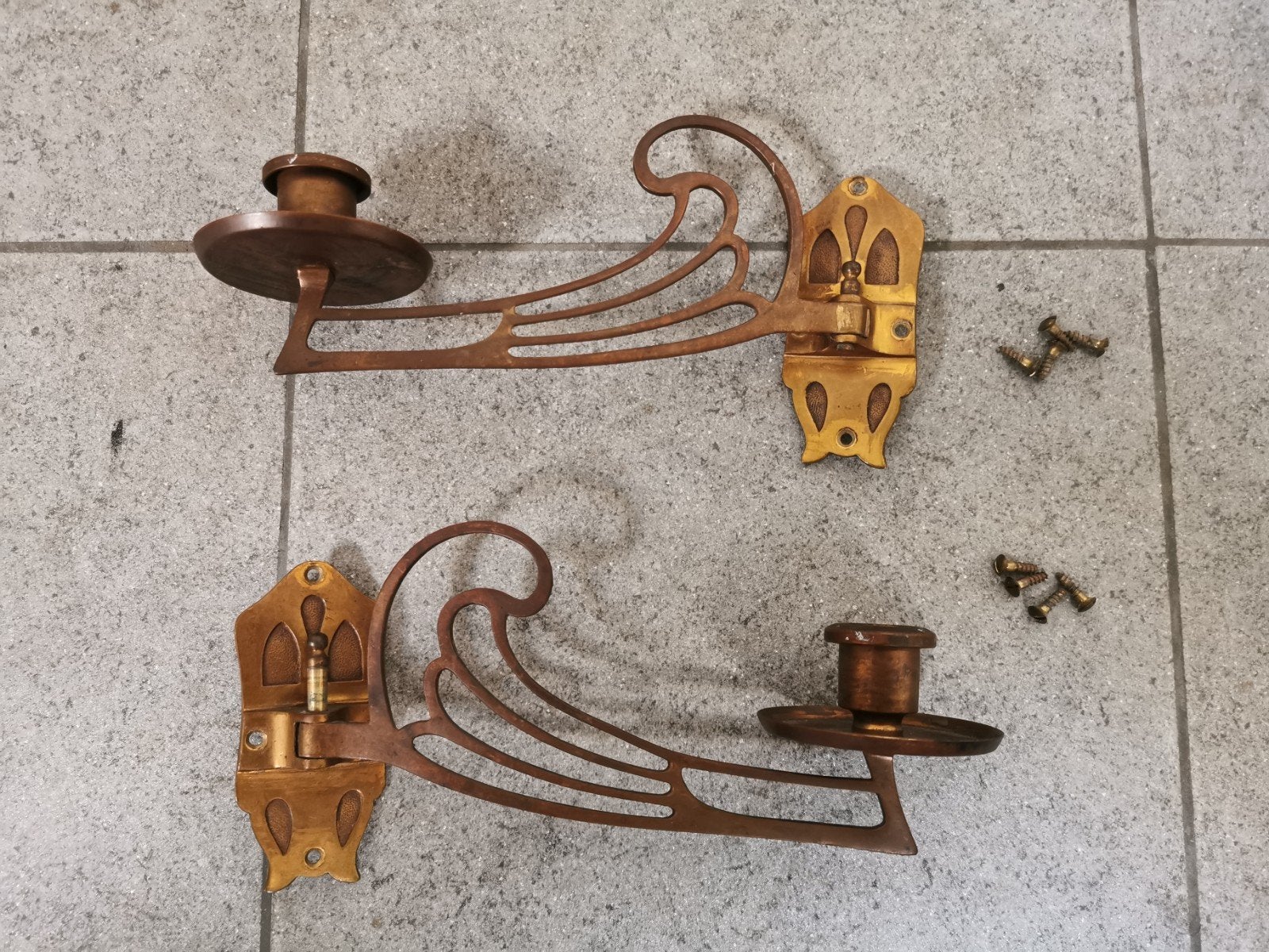 kandelaars voor piano, in goede staat., Ophalen of Verzenden, Koper of Brons