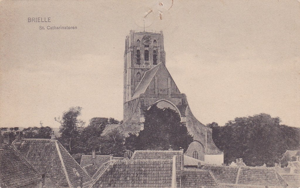 Brielle. Ansichtkaart - St. Catharinatoren, Verzenden, Voor 1920, Ongelopen, Zuid-Holland