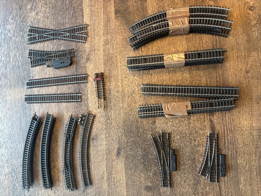 Lima & Jouef H0 rails – complete partij van 55 onderdelen, Hobby en Vrije tijd, Gebruikt, Gelijkstroom, Jouef, Rails