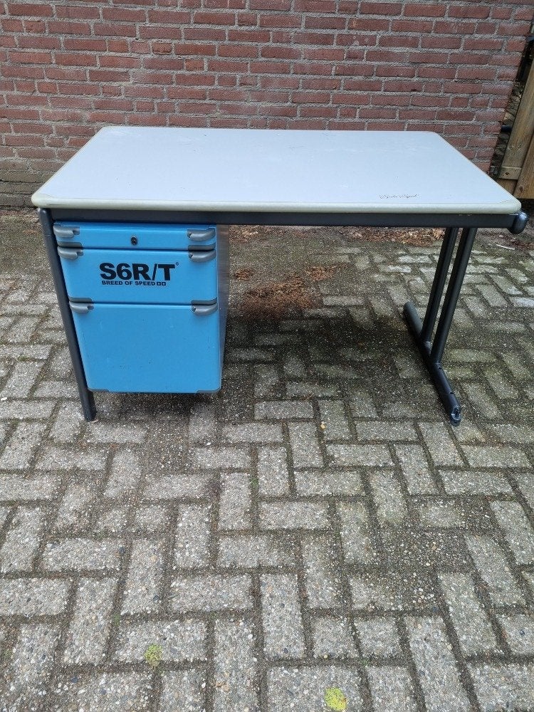 bureau vintage jaren 70 metaal blauw, Ophalen of Verzenden, 'T Olde Gre-j, Info@toldegrej.nl, Endepoelstraat 20f Didam