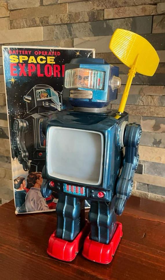 Antieke robot van horikawa met de doos. Zeer goede staat., Ophalen of Verzenden