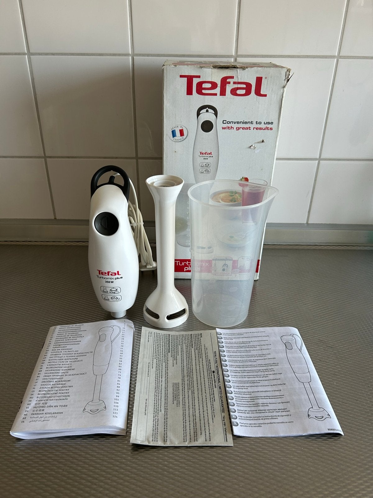 Tefal Staafmixer 350W, Minder dan 1 liter, Ophalen of Verzenden, Zo goed als nieuw, 1 snelheid